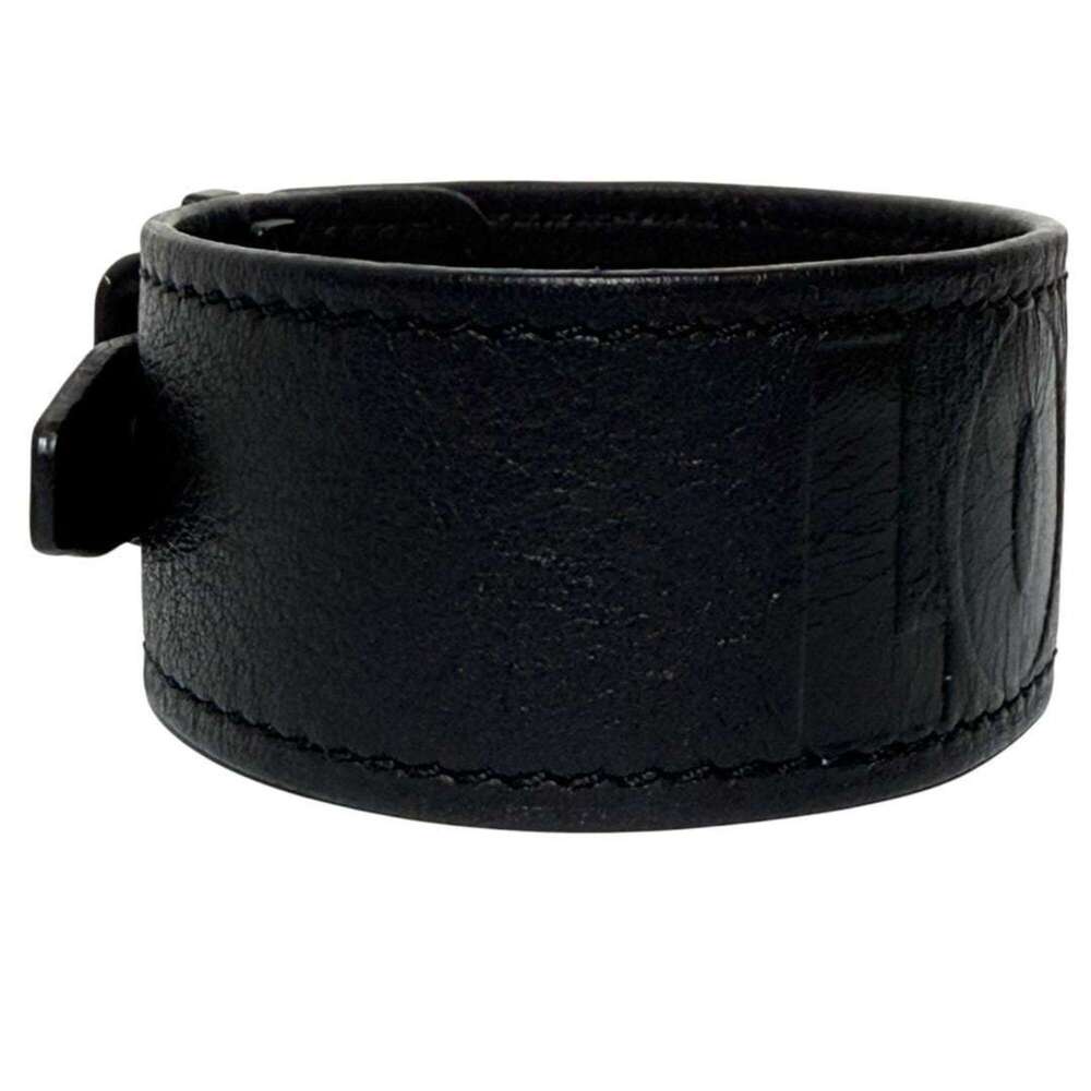 LOUIS VUITTON Black Leather Charm Bracelet - Picture 4 of 10